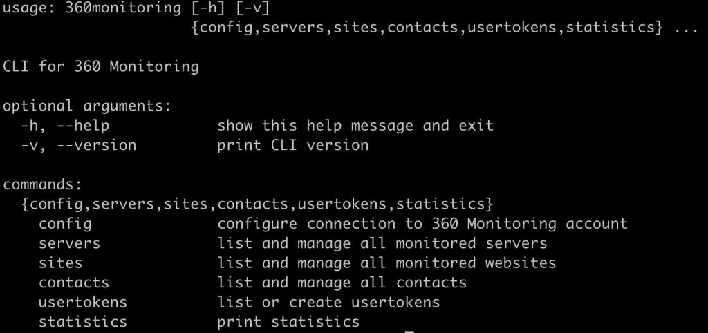 360 Monitoring CLI 